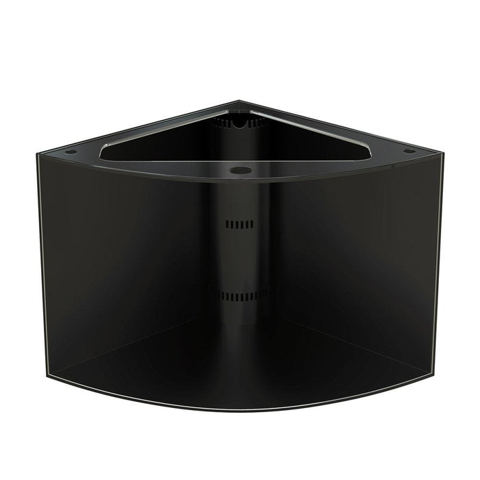 250g Corner ¼ Cylinder Glass Aquarium Ensemble in Abyss Black