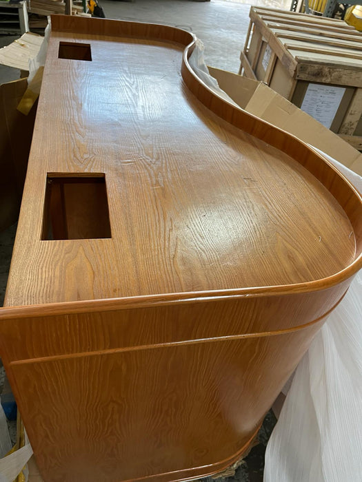 210g Glass Wave Reef-Ready Aquarium Set in Golden Oak