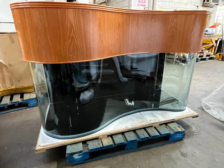 210g Glass Wave Reef-Ready Aquarium Set in Golden Oak