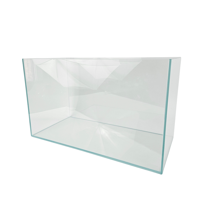 CRYSTAL Rimless Low Iron Ultra Clear Aquarium 6mm (17.11 gallons, 23.62" x 11.81" x 14.17")