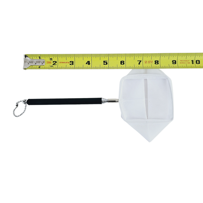 2.7" x 2.7" Square Aquarium Net with Aluminum Telescopic Rubber Coated Handle