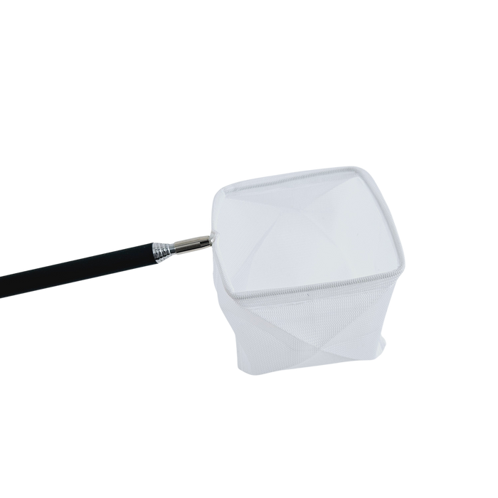 2.7" x 2.7" Square Aquarium Net with Aluminum Telescopic Rubber Coated Handle