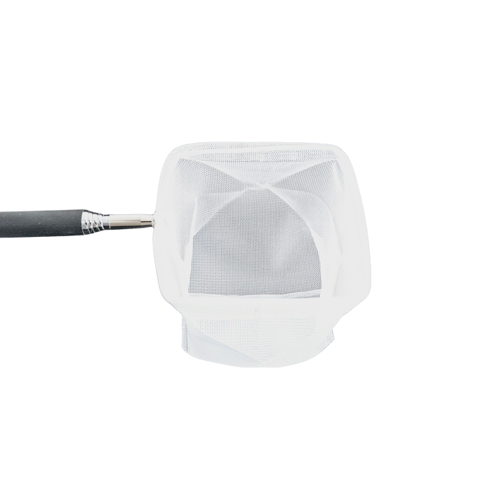 2.7" x 2.7" Square Aquarium Net with Aluminum Telescopic Rubber Coated Handle