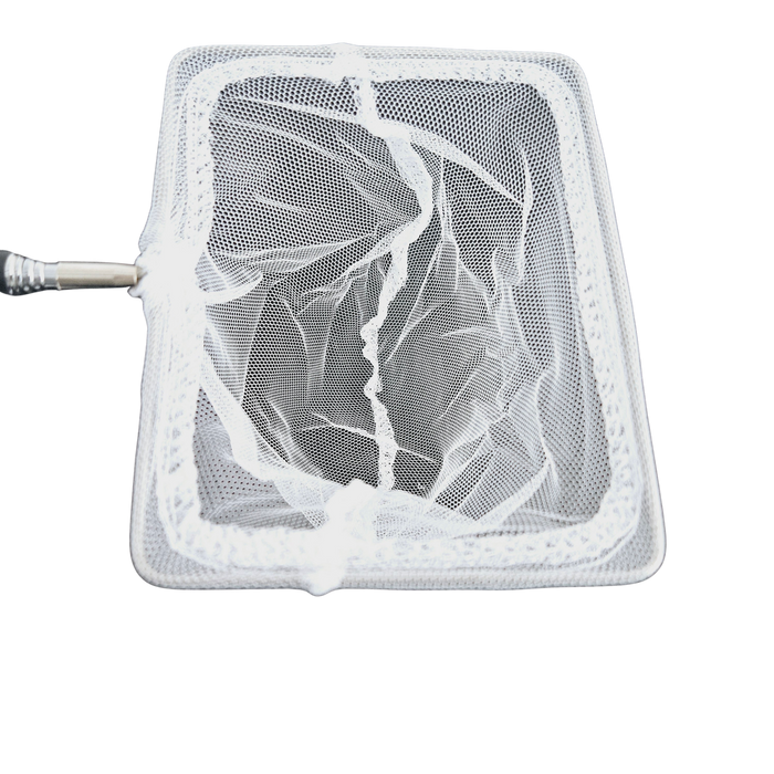 5" x 4" Square Aquarium Net with Aluminum Telescopic Rubber Coated Handle