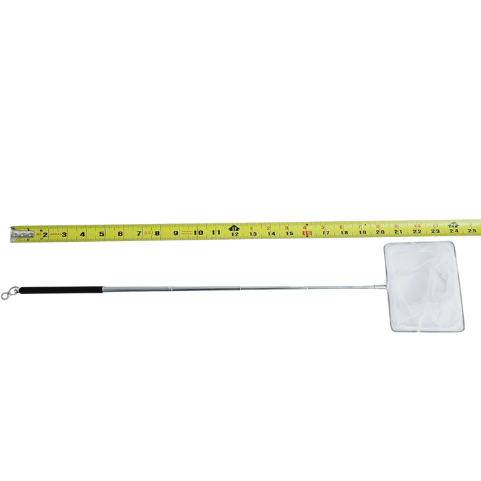 2.7" x 2.7" Square Aquarium Net with Aluminum Telescopic Rubber Coated Handle