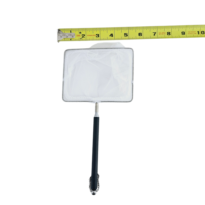 5" x 4" Square Aquarium Net with Aluminum Telescopic Rubber Coated Handle