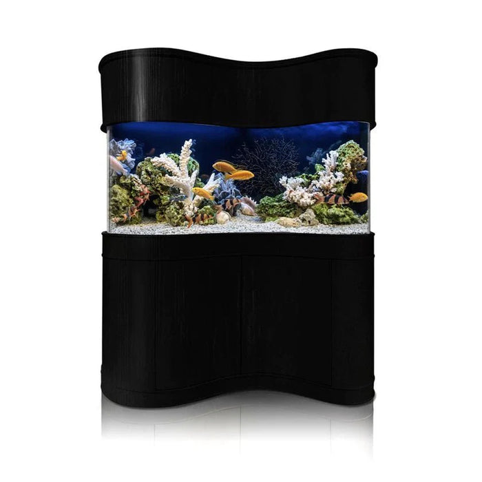 250g Wave Glass Reef-Ready Aquarium Set in Black