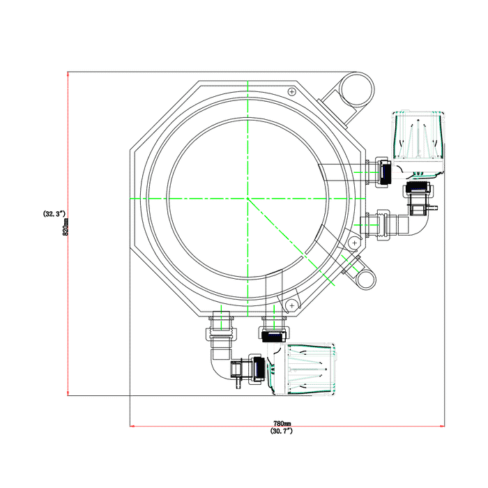 SRO-9000EXT Light Commercial Protein Skimmer
