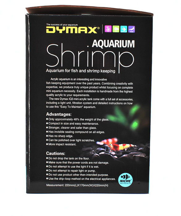 Dymax IQ3 1.5-Gallon Mini Acrylic Aquarium
