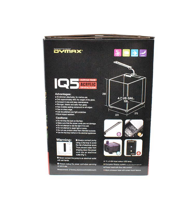 Dymax IQ5 4.7-Gallon Mini Acrylic Aquarium