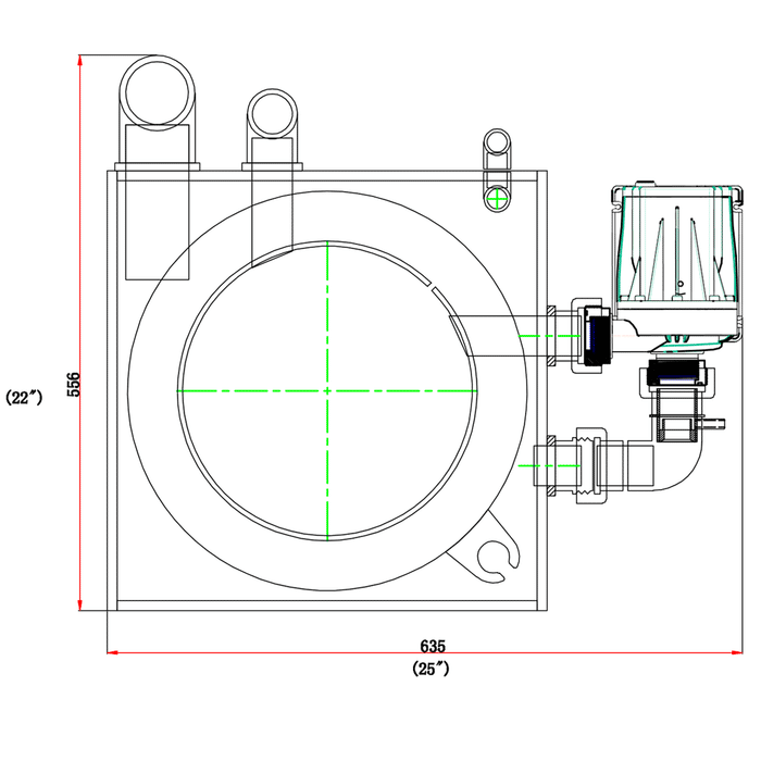 SRO-8000EXT Light Commercial Protein Skimmer