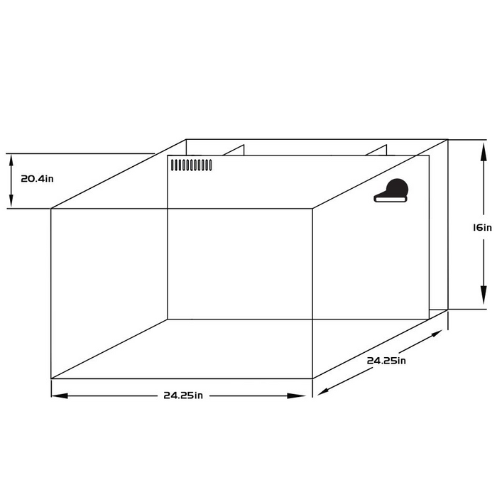 IceCap 38 Gallon Cube AIO Rimless Glass Aquarium