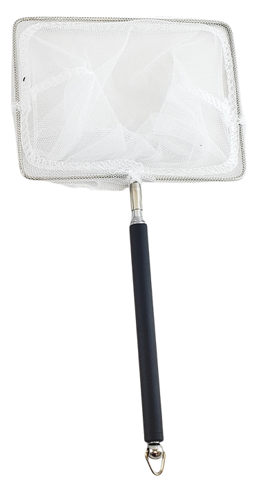 5" x 4" Square Aquarium Net with Aluminum Telescopic Rubber Coated Handle