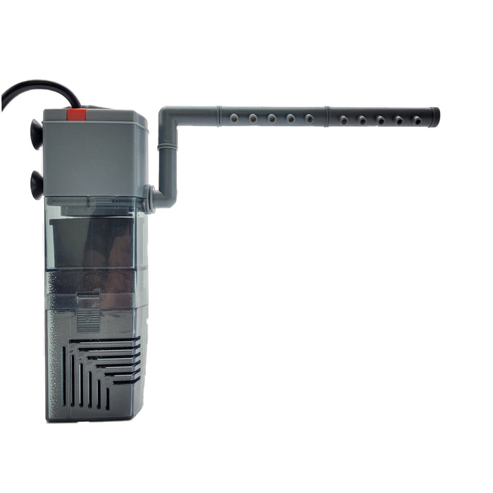 Lifegard Aquatics 3-in-1 Nano Aquarium Filter with 92 GPH Pump & Activated Carbon Media - Filtration, Circulation, & Aeration (Internal/Submersible)