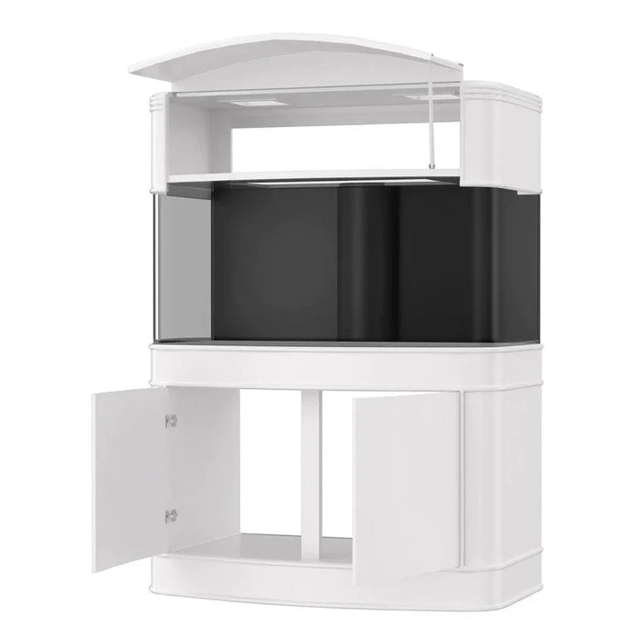 215g Seamless Glass Bowfront Reef-Ready Aquarium Set in Walnut