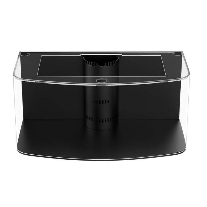 130g Seamless Glass Bowfront Reef-Ready Aquarium Set in Unstained Wood Furniture