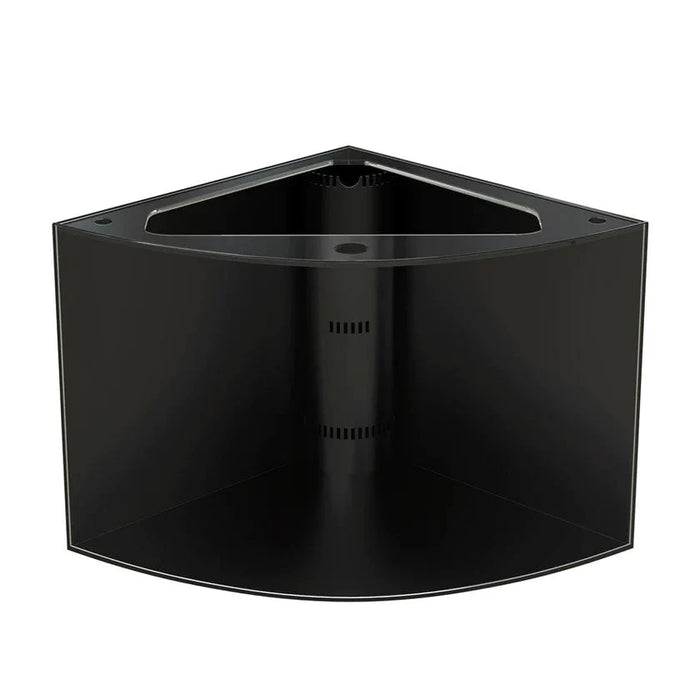 *BLACK* 90g Corner 1/4 Cylinder Glass Aquarium Set in Flush Wood Furniture