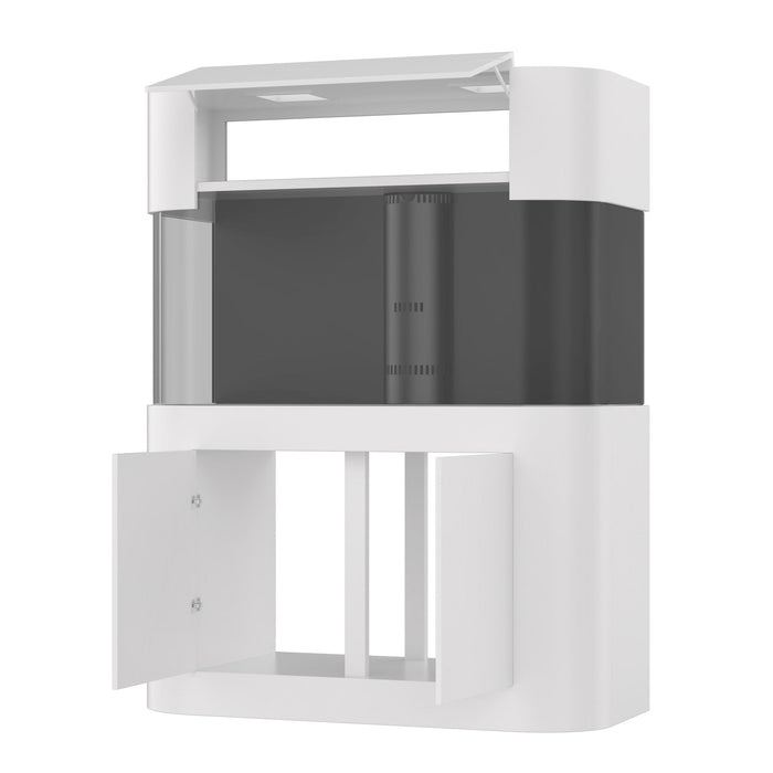 220g Panoramic Glass Reef-Ready Aquarium Set in White